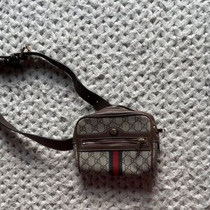 Gucci Beige and Brown Mini belt bag great condition